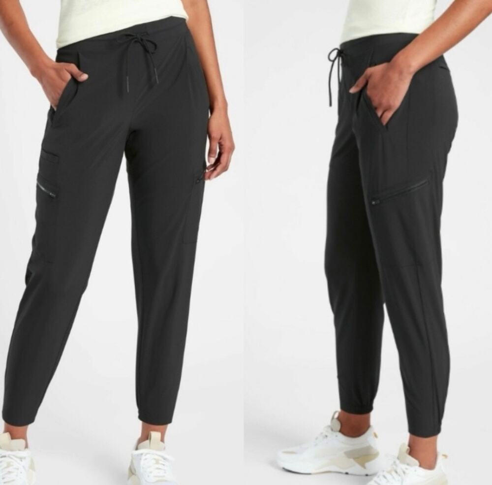 Athleta Black Venture Pants Size 2 Black Athleisure Casual Gorpcore